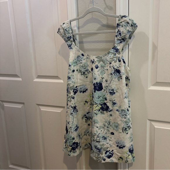Free People Dresses & Skirts - Free People Mini dress tunic Floral LINEN lined Size S FREE PEOPLE NWOT
